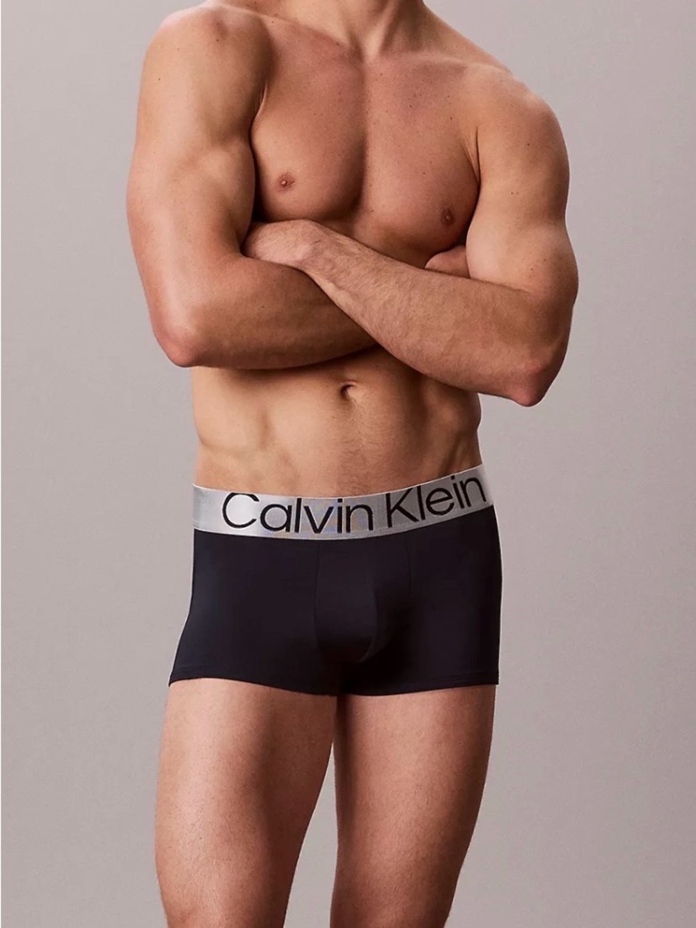 Calvin Klein Microfiber stretch steel low rise  Trunk - black - large logo